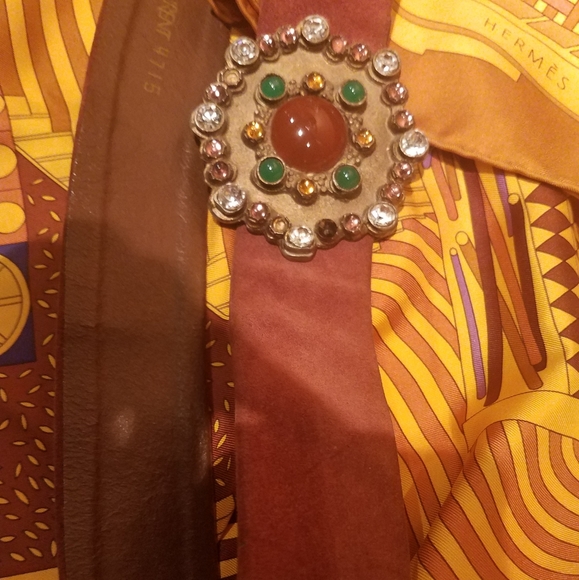 Yves Saint Laurent Vintage Jeweled Belt Buckle - Picture 6 of 8